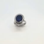 Silver Blue Sapphire Ring