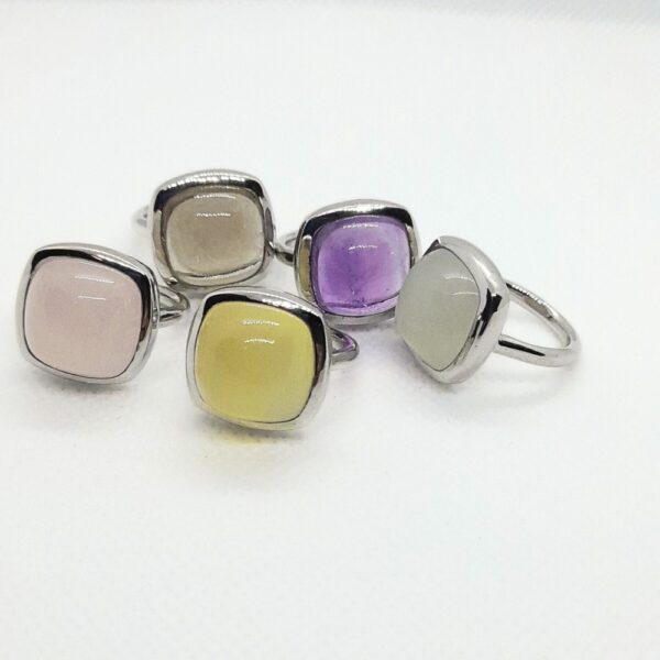 Silver Cabochon Rings