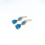 Blue Topaz Double Drop Earrings Chrysotheque